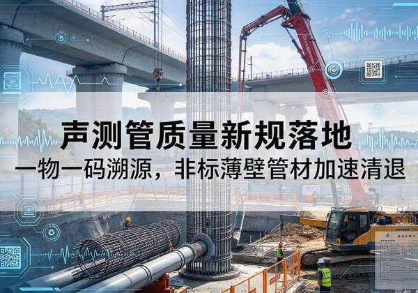 沁源声测管质量新规落地，一物一码溯源，非标薄壁管材加速清退